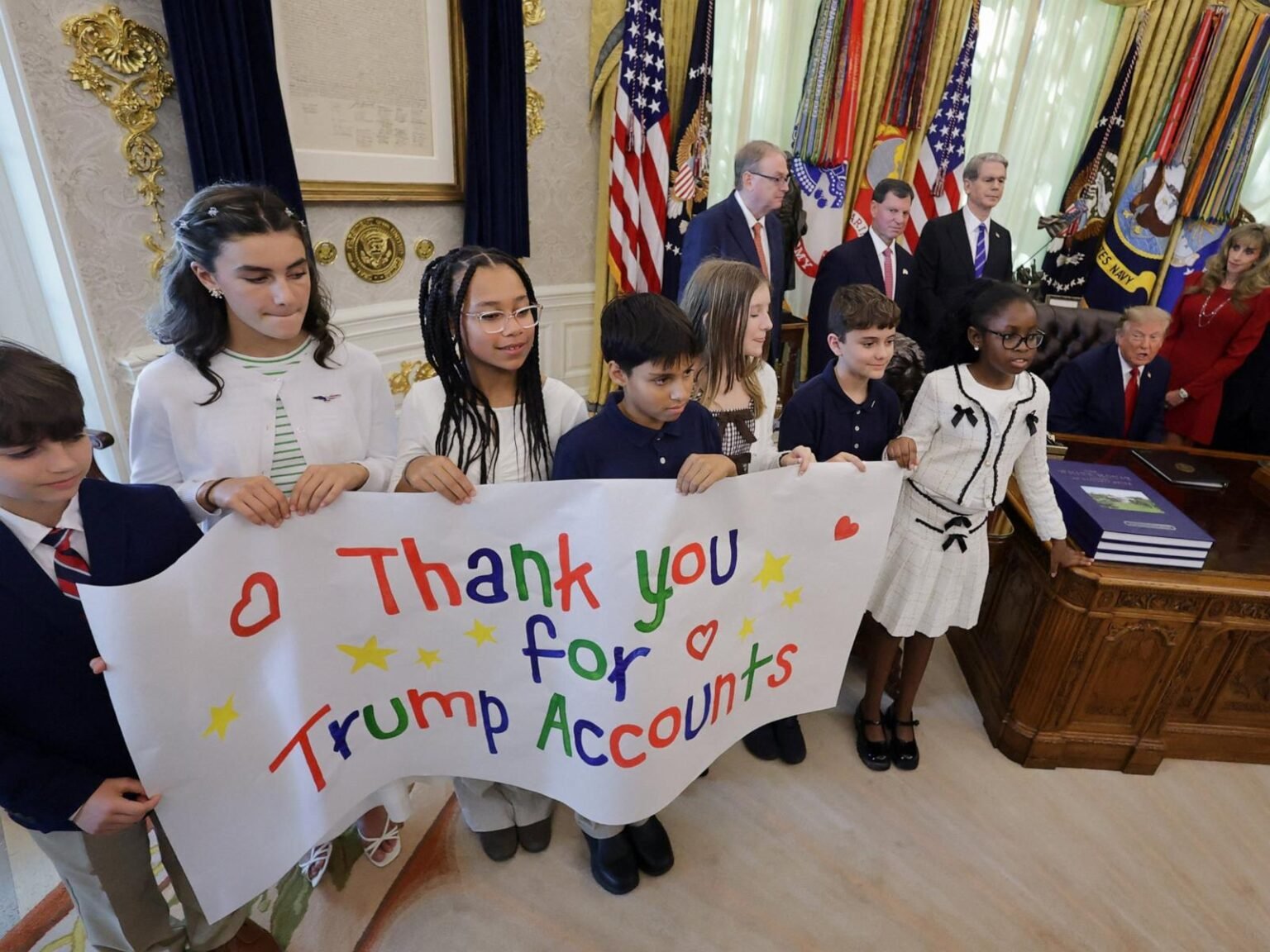 Trump announces 'historic' enrollment of 70 million children into Trump Accounts