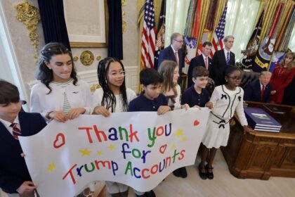 Trump announces 'historic' enrollment of 70 million children into Trump Accounts