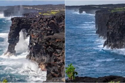 Hawaii's iconic 550-year-old Hōlei Sea Arch collapses