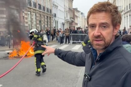 Watch: At the scene of protests on the streets of Lille