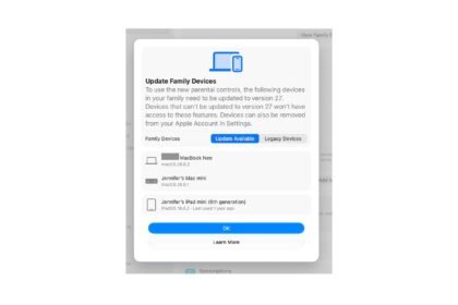 I can’t use Apple’s new Screen Time on my daughter’s iPhone because my son won’t update his MacBook