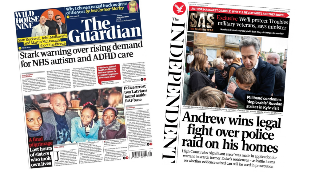 The Papers: 'Stark warning' over ADHD and 'Andrew wins legal fight'