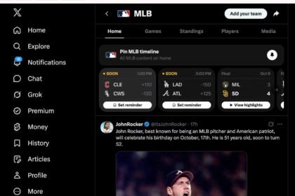 X expands its ‘Gametime’ sports hub beyond the NFL, starting with MLB