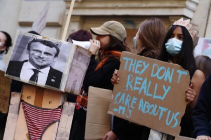Demonstrators clash with riot police in France as education protests mount