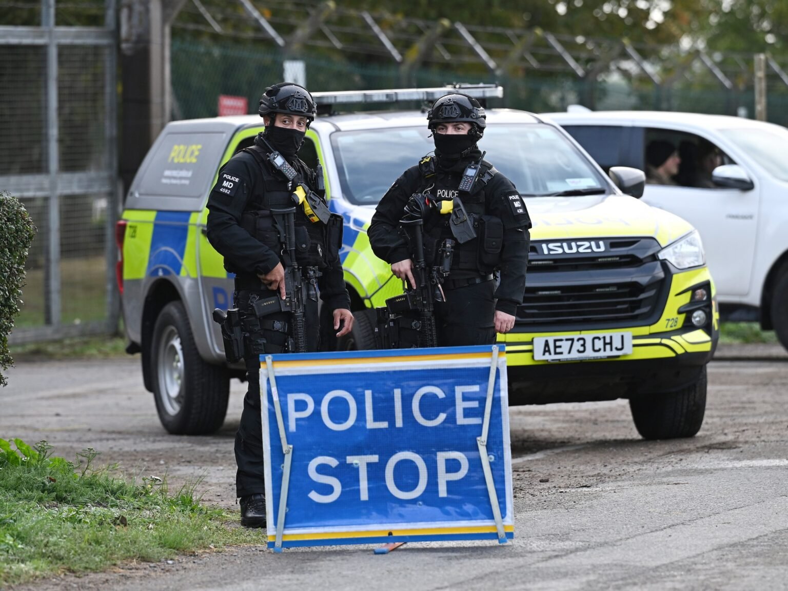UK police arrest British national linked to airbase incident