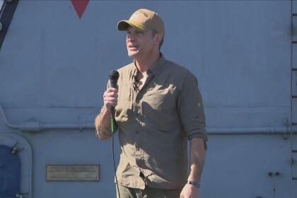 Hegseth greets USS Abraham Lincoln near the end of record long deployment