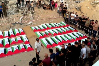 Gaza prepares to bury 105 Palestinians killed in October 2023