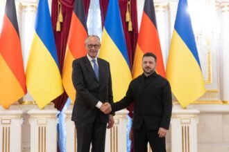 Germany’s Merz in Kyiv announces $1.5B in aid, urges Putin to end war