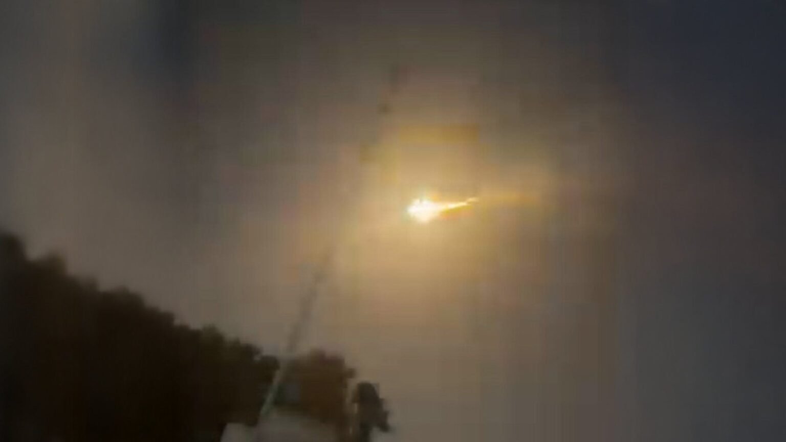 Mysterious luminous object burns in the skies above Libya