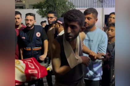 A father’s agony after an Israeli air strike hits Gaza apartment