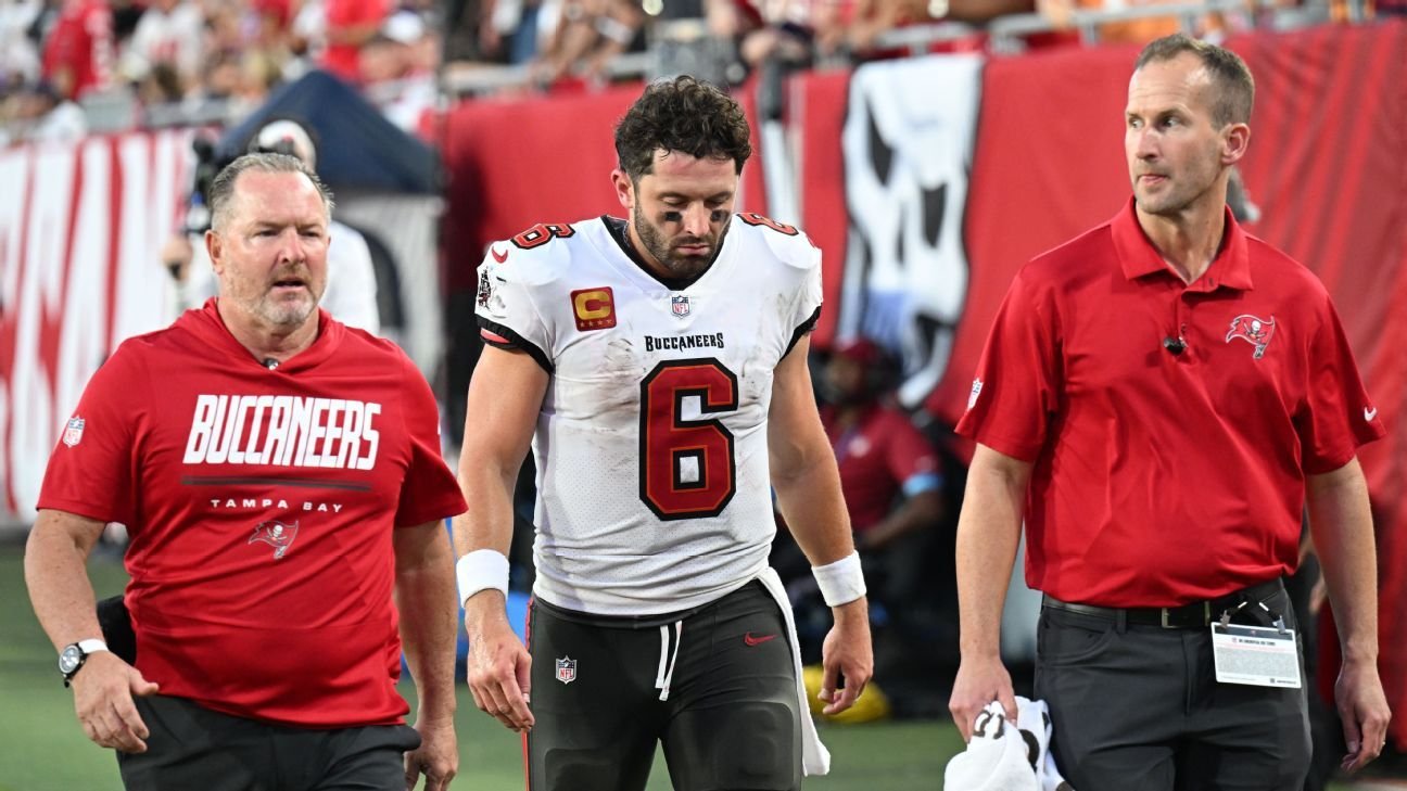 Dart, Daniels, Williams ... now Mayfield, too? Are we seeing more QB injuries than normal this season?