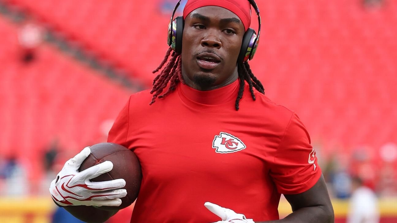 Chiefs WR Rice injures right hamstring, doubtful to return
