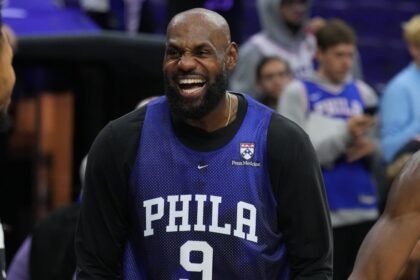 Five scenes from LeBron's first Sixers training camp: meetings, group chats and 'the vision'