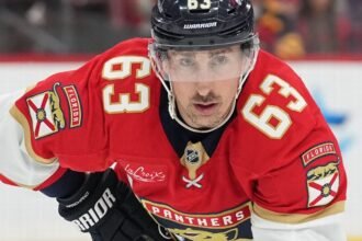 Marchand, out since March 6, back in Panthers' lineup after surgery