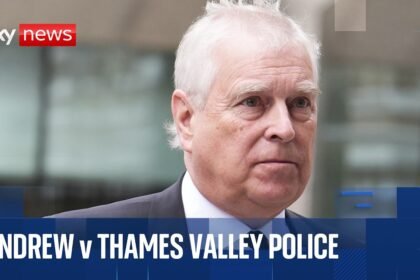 Live outside court as Andrew takes legal action against police force