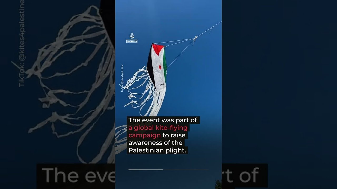 Activists protest Indian police raid over kite-flying event for Palestine | #AJ shorts