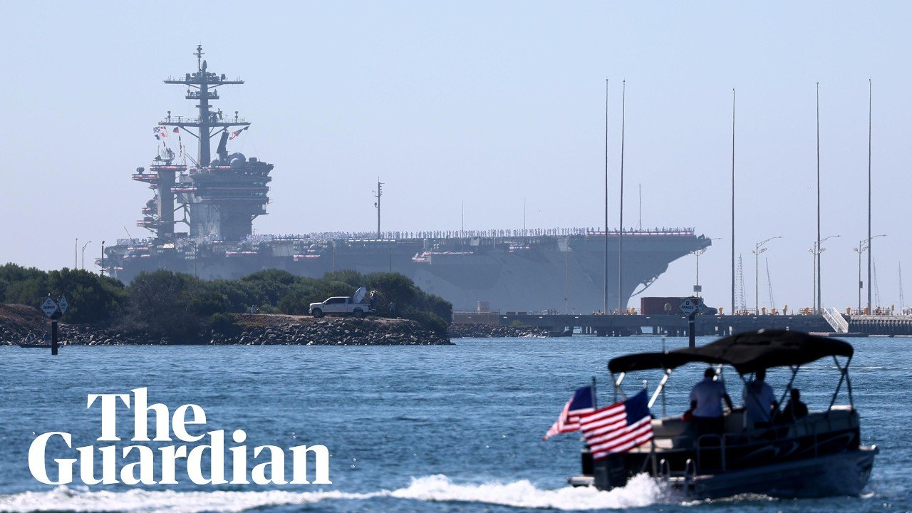 USS Abraham Lincoln returns to US after record-long deployment - watch live