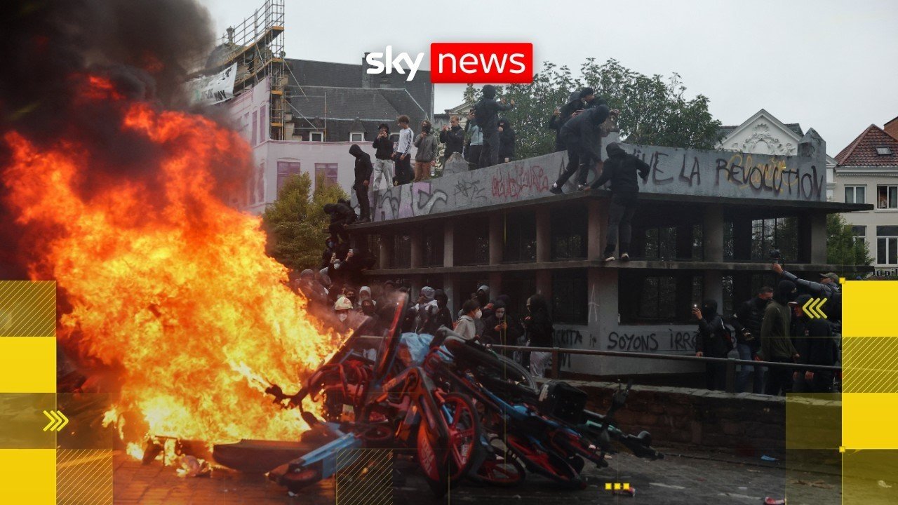 National demonstration escalates in Brussels