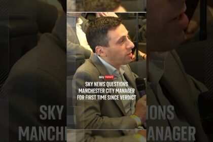 Sky News questions Manchester City manager for first time since verdict