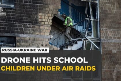 Russian drone hits Kyiv school minutes after children reach shelter