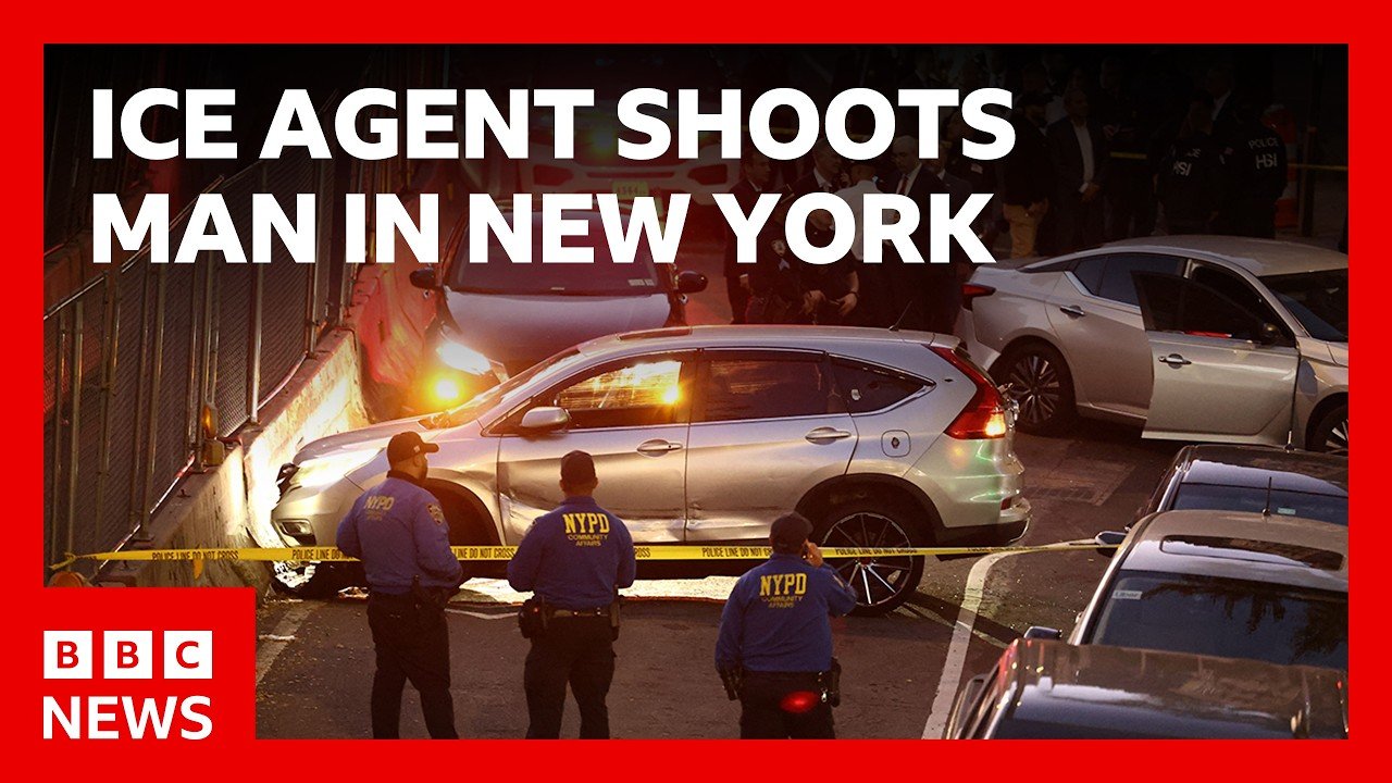 ICE agent shoots man in New York City | BBC News