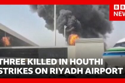 Saudi nationals killed as Iran-backed Houthis in Yemen step up airport attacks | BBC News