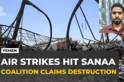 Saudi-led coalition says it hit 136 Houthi targets as air strikes hit Sanaa