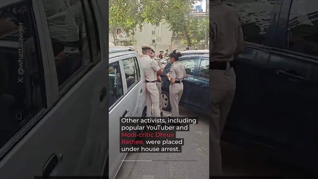 New Delhi police crack down on protesters ahead of anti-gov’t march | AJ #shorts