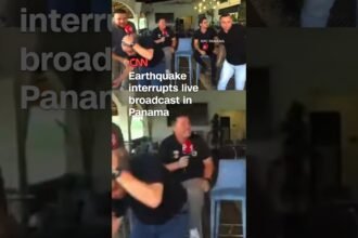 Earthquake interrupts live broadcast in Panama