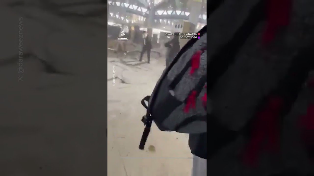 Damage seen inside Saudi airport after third attack this week | AJ #shorts