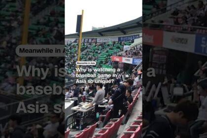 Why is watching a baseball game in Asia so unique?