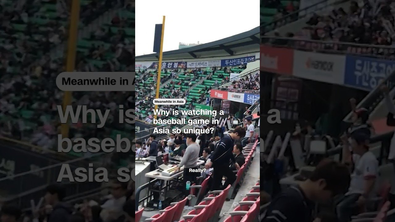 Why is watching a baseball game in Asia so unique?