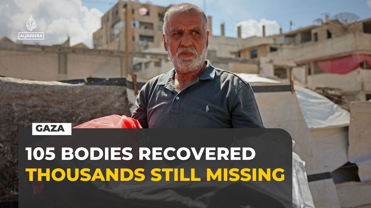 Families in Gaza bury 105 people found under rubble years after strikes
