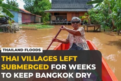 Thailand floods leave villages submerged to keep Bangkok dry