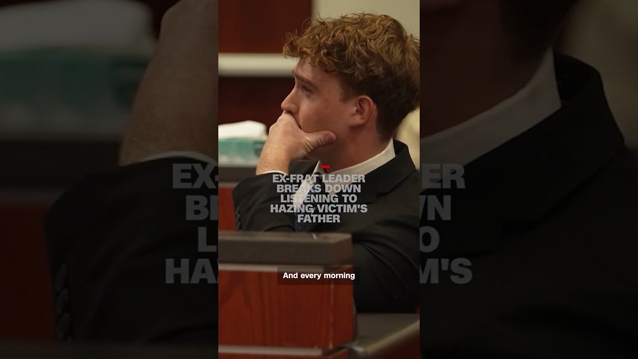 Ex-frat leader breaks down listening to hazing victim's father