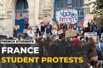 France protests: Students demonstrating for better conditions