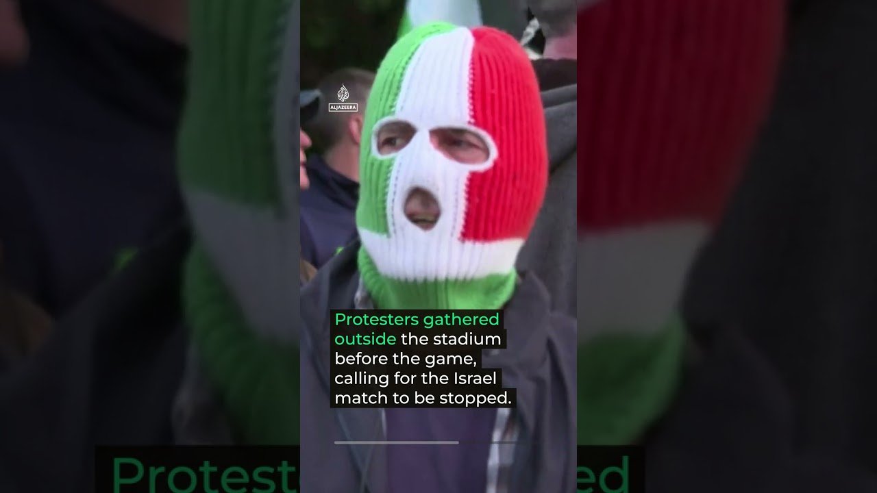 Protests disrupt Ireland football match with ‘Palestine tennis balls’ | #AJ shorts