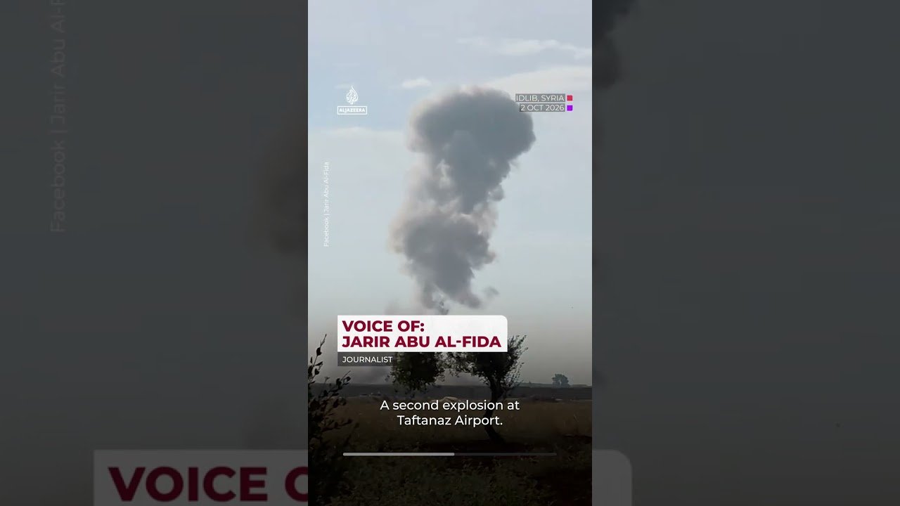Explosions reported near military airport in Syria’s Idlib province