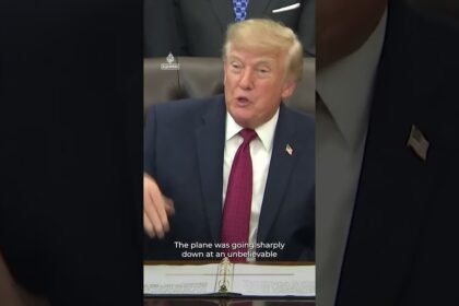 Trump amazed that an ‘Israeli plumber’ helped land Flydubai flight | AJ #shorts