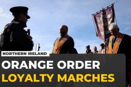 Stand-off over contested Orange Order loyalty march in Northern Ireland