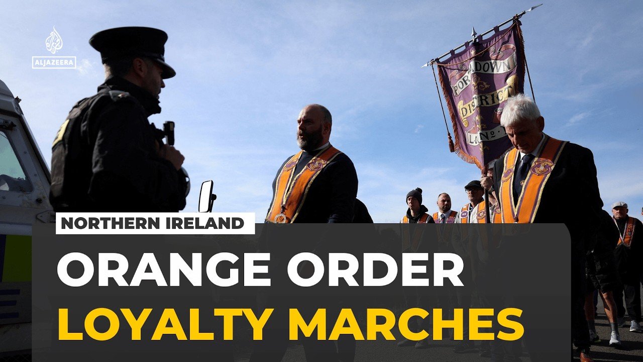 Stand-off over contested Orange Order loyalty march in Northern Ireland