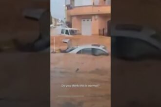 Floods sweep cars through streets after intense rain in Spain