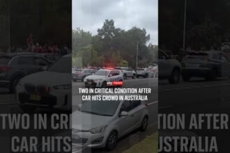 Two in critical condition after car hits crowd in Australia