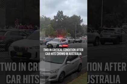 Two in critical condition after car hits crowd in Australia