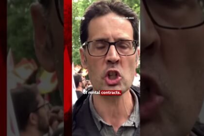 Protesters across Spain demand action over housing crisis. #BBCNews