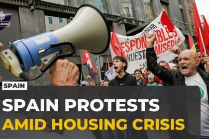 Hundreds of thousands protest Spain's housing crisis as strike calls grow