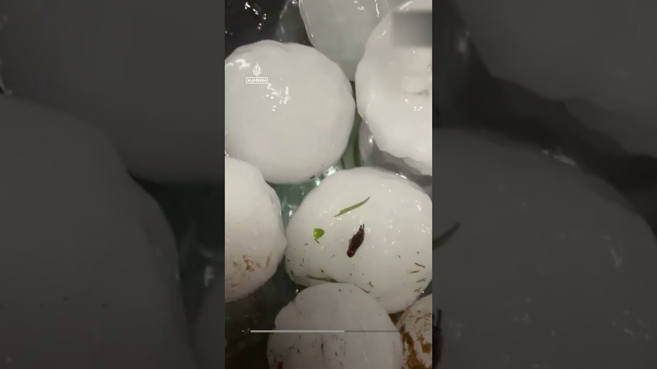 Widespread damage after huge hailstones pound Paraguay capital | AJ @shorts