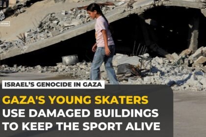 Gaza's young skateboarders turn war rubble into makeshift skate parks