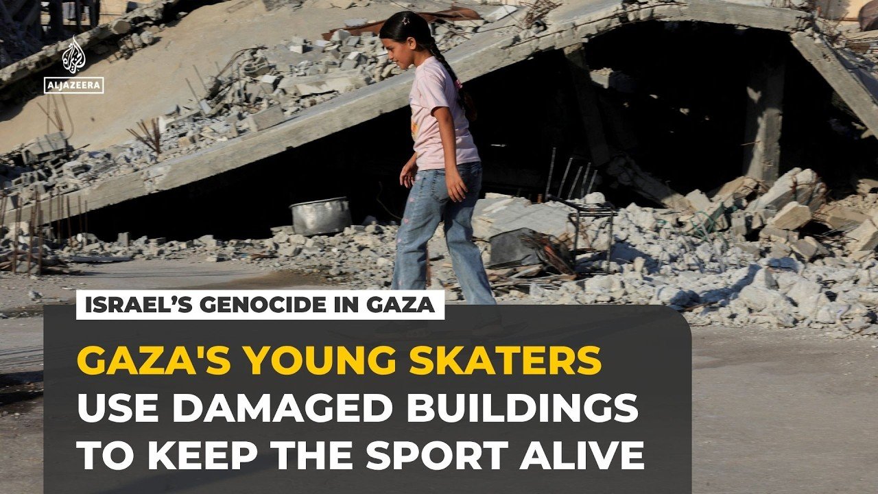 Gaza's young skateboarders turn war rubble into makeshift skate parks