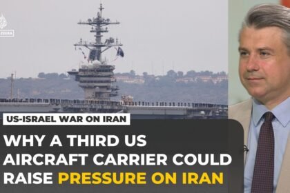 Third US aircraft carrier gives Washington more options on Iran, analyst says